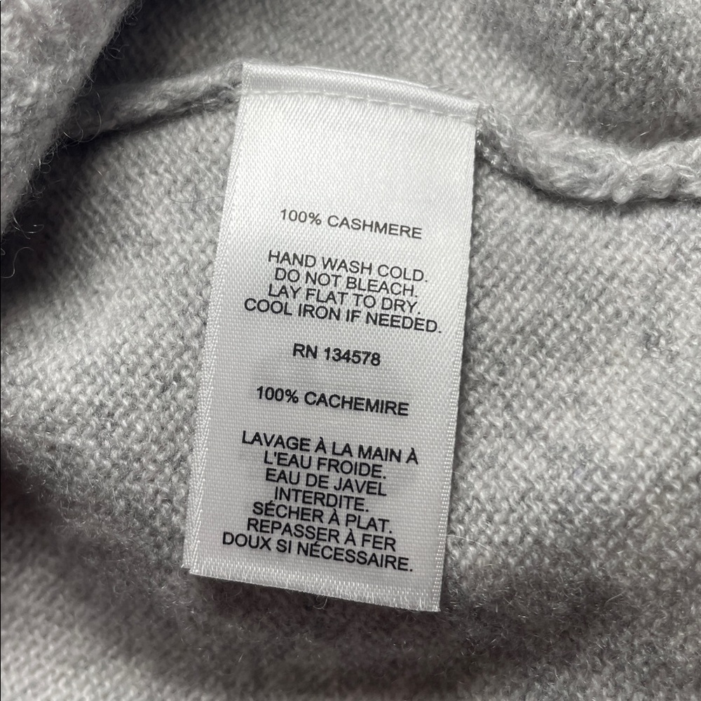 Vineyard Vines Light Gray Cashmere Women's Sweater sz XL - Picture 4 of 6